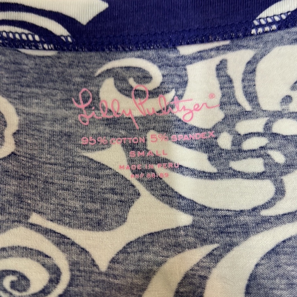 Lilly Pulitzer Michele Tide Pools V-Neck Tee - S - Picture 9 of 12
